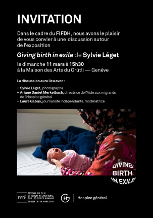 Invitation à l'exposition Giving birth in exile 