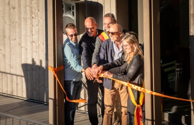 l'inauguration avec les autorités de Plan-les-Ouates