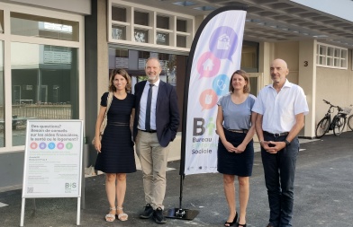 de gauche à droite Christina Kitsos, Thierry Apothéloz, Fabienne Vermeulen, Christophe Girod 